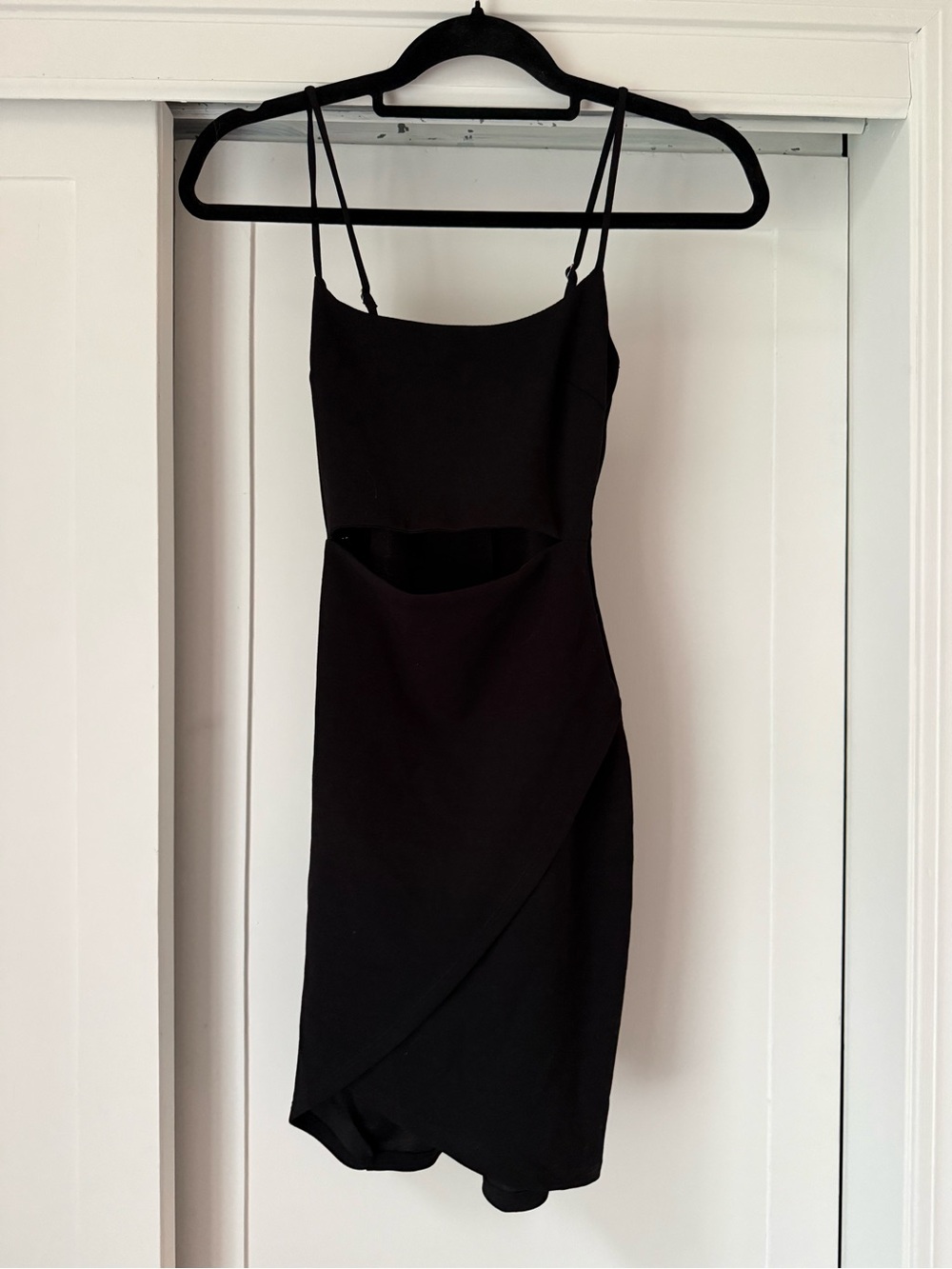 Lulu's Black Cutout Mini Slip Dress